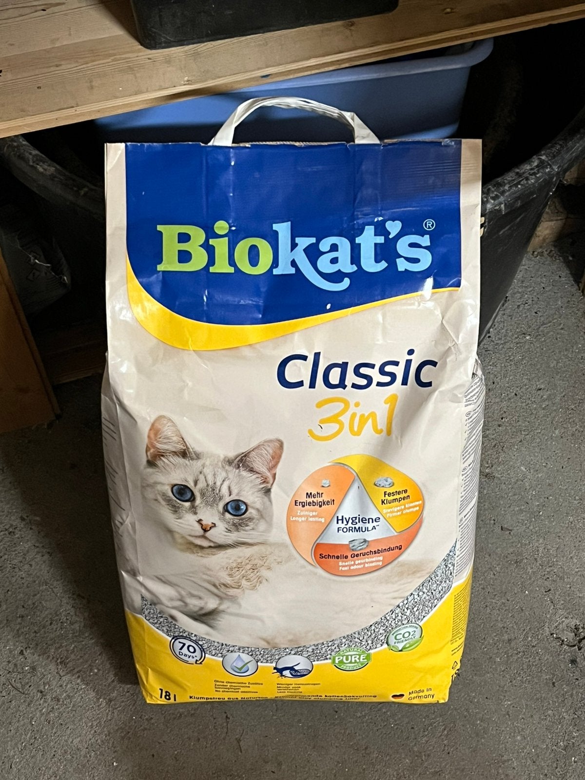 Biokat’s Classic 3in1 kattenbakvulling 18liter, Ophalen, Nieuw, Gesloten