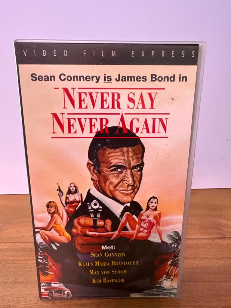 James Bond: Never Say Never Again (VHS), Vanaf 16 jaar, Ophalen of Verzenden, Gebruikt, Actie en Avontuur