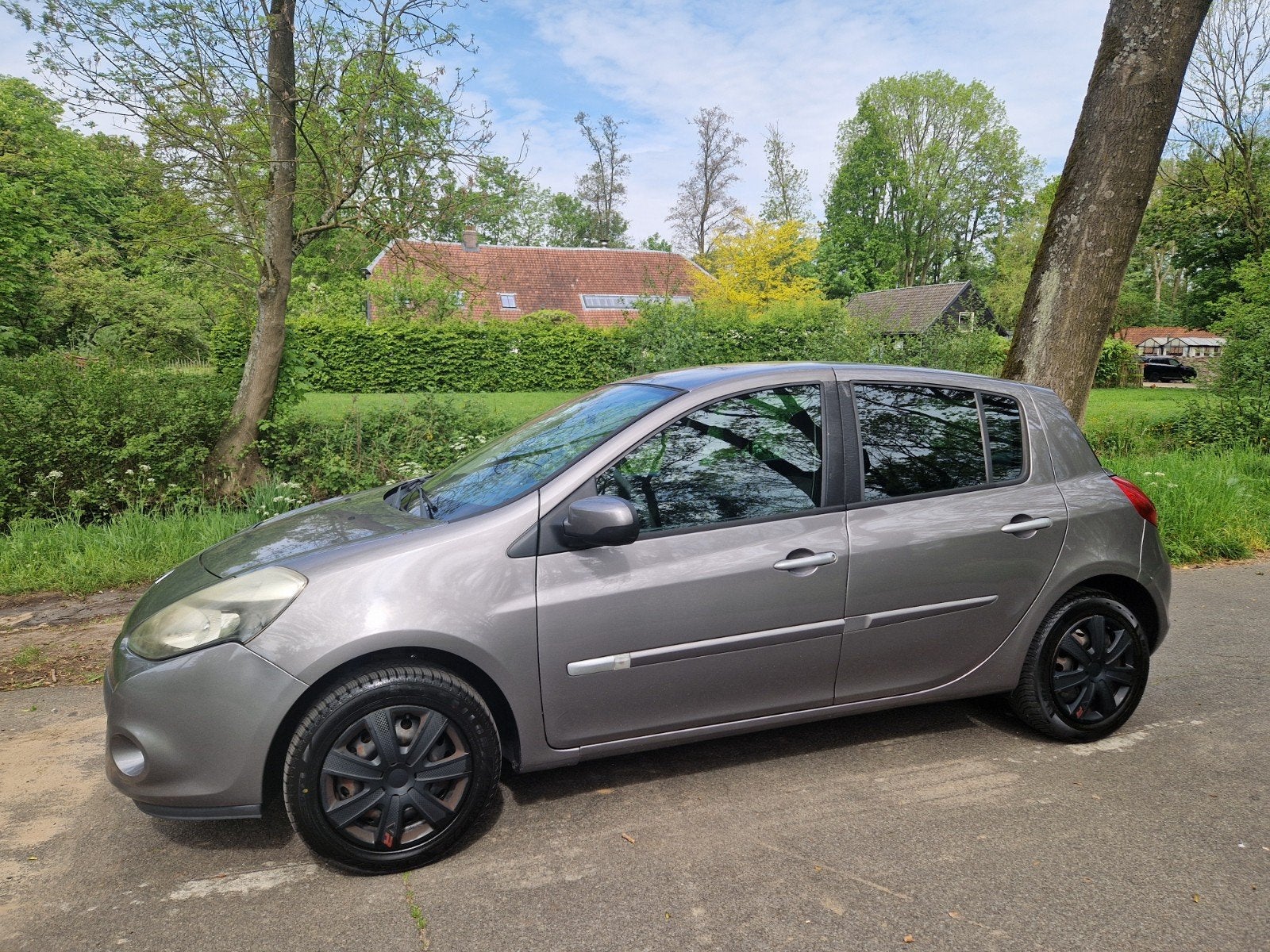 Renault Clio 1.2 TCE 5-DRS 2010 Grijs - Trekhaak, Auto's, Voorwielaandrijving, 535 kg, 4 cilinders, 100 pk