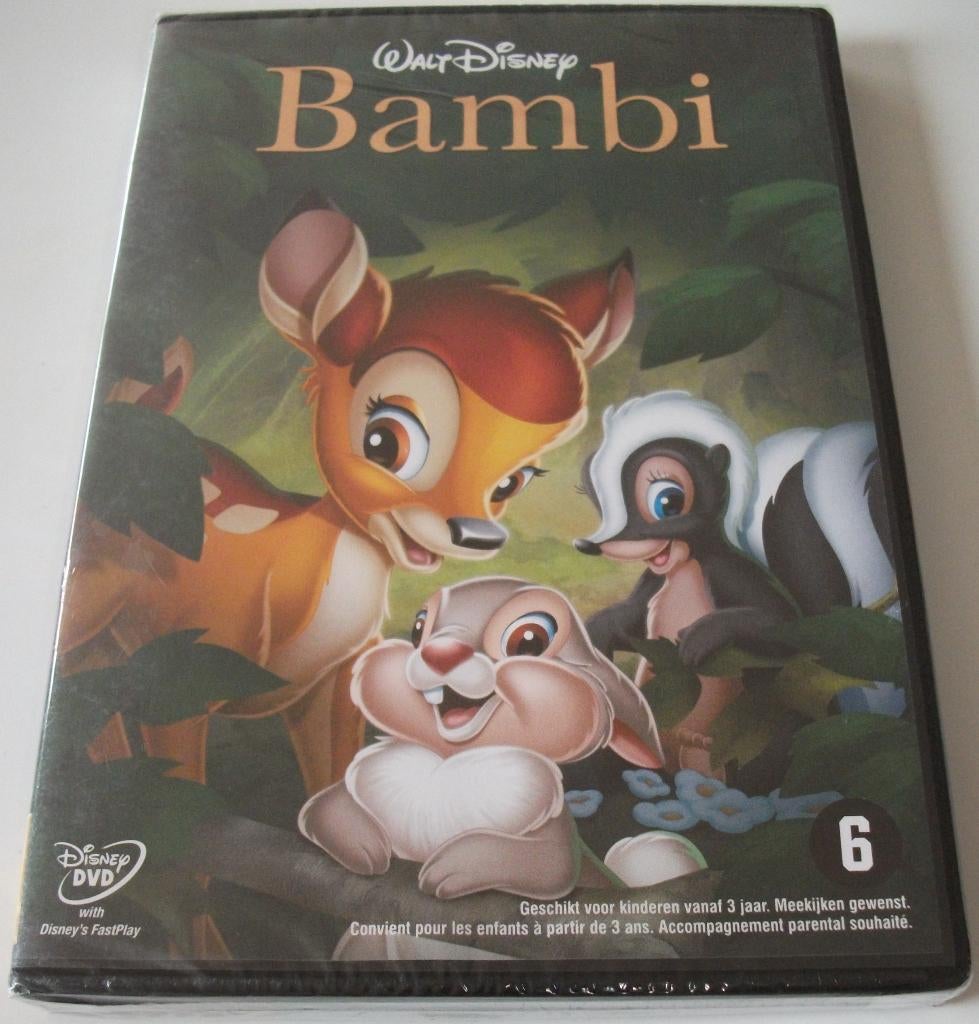 Dvd *** BAMBI *** Walt Disney Gouden Rugnummer 5 *NIEUW*, Tekenfilm, Amerikaans, Ophalen of Verzenden, Vanaf 6 jaar