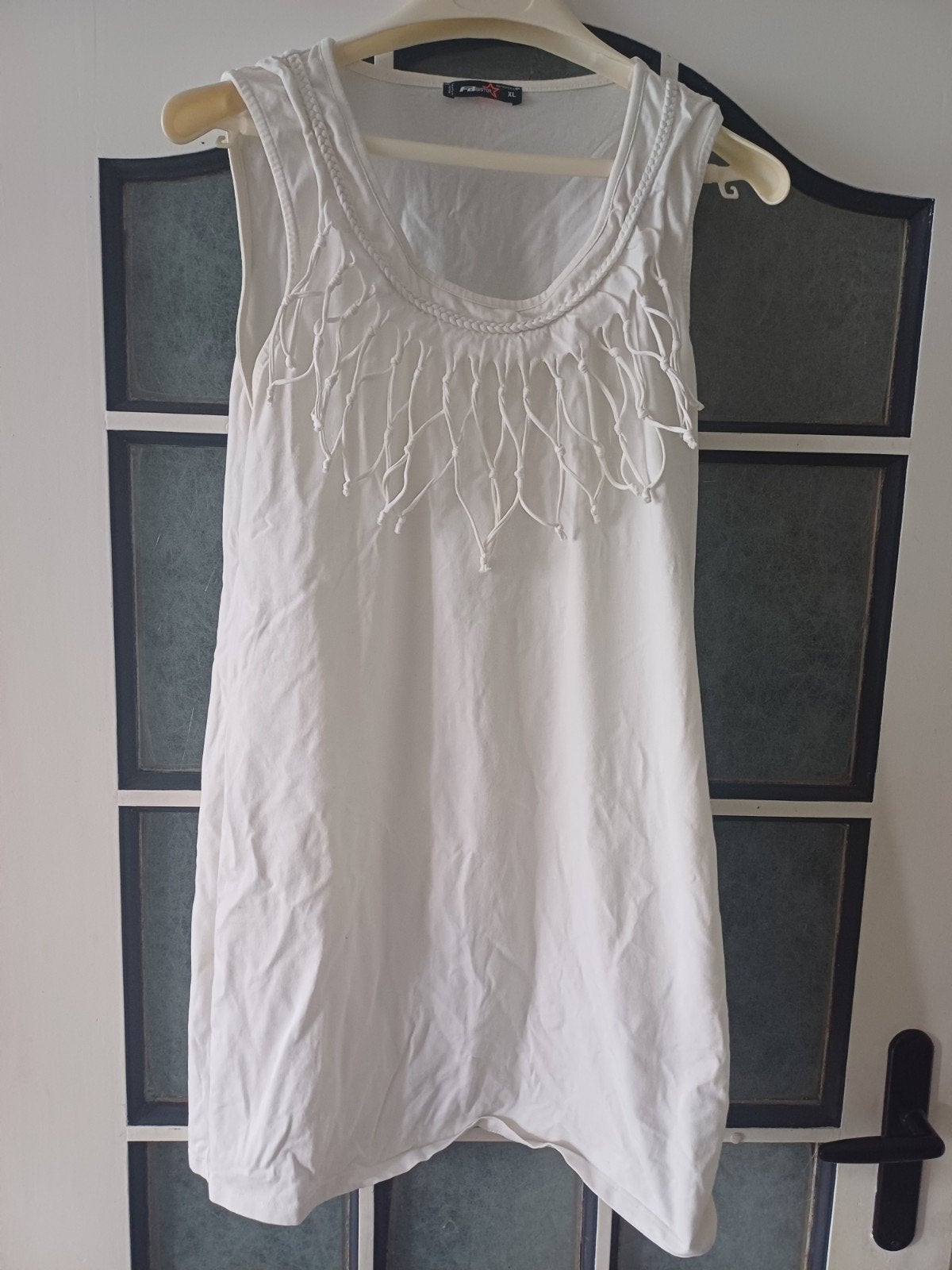 Mouwloze witte top, maat XL, Wit, Maat 46/48 (XL) of groter, Ophalen of Verzenden, Zo goed als nieuw