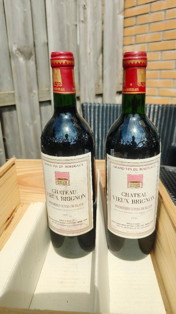 2 x CÔTES DE BLAYE Château Haut Brignon 1990, Frankrijk, Nieuw, Ophalen of Verzenden, Rode wijn