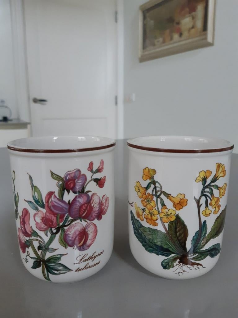 2 hoge Bekers Villeroy en Boch Botanica, Huis en Inrichting, Keuken | Servies, Ophalen of Verzenden, Zo goed als nieuw, Overige stijlen