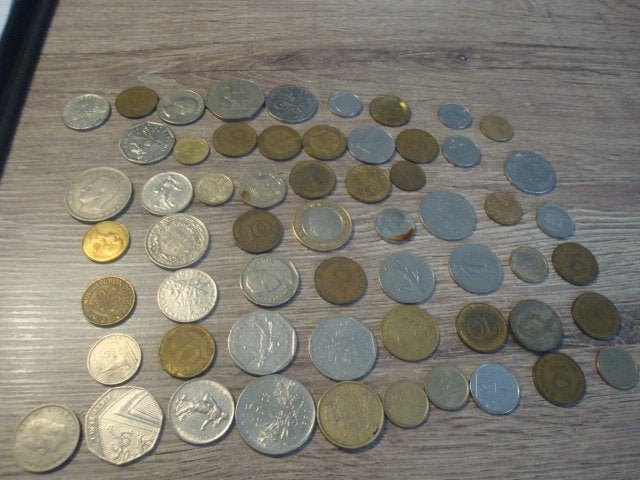 groot lot buitenlandse munten 58 stuks, Ophalen of Verzenden, Gebruikt