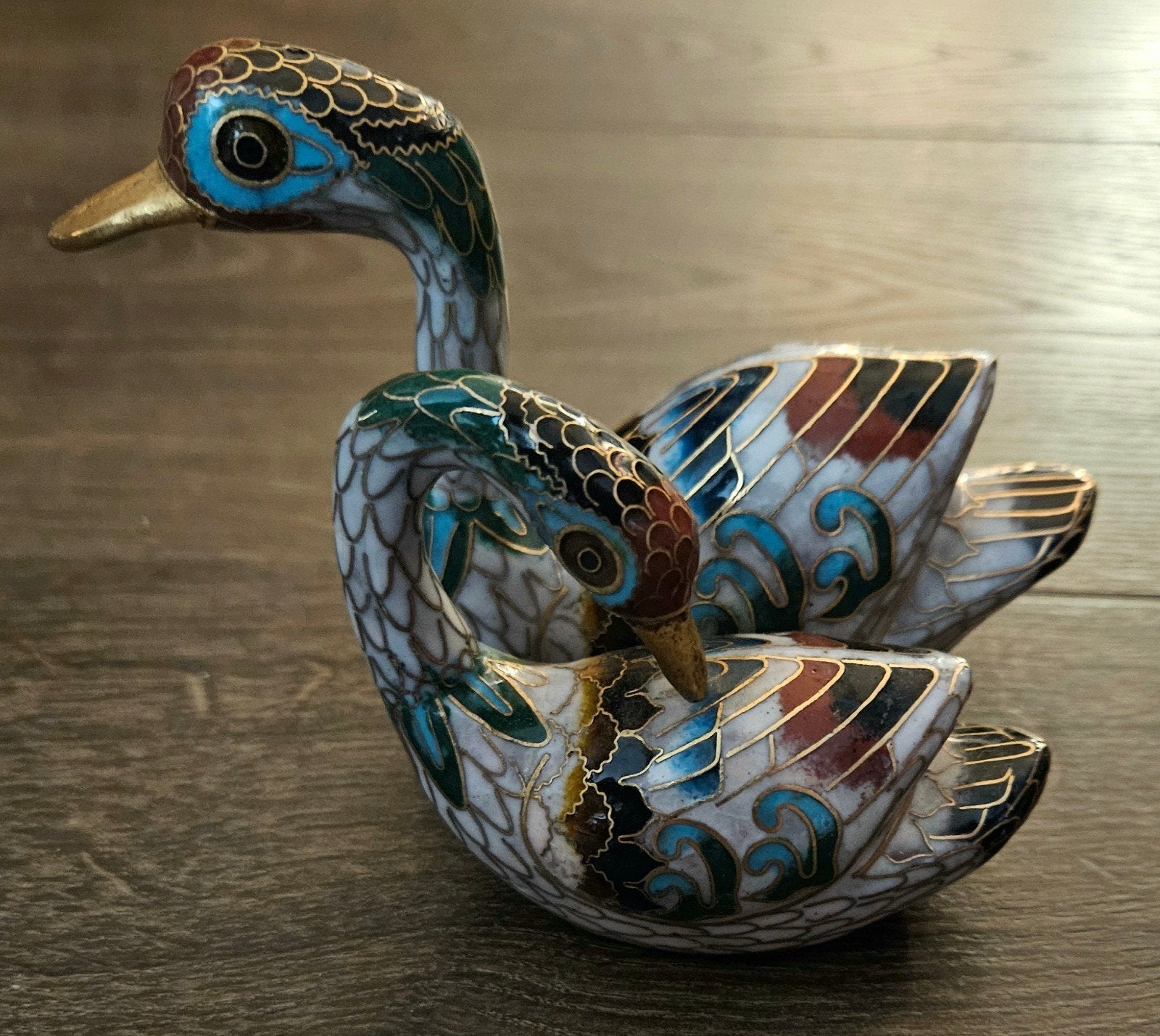 Cloisonné eenden paar, 9 cm hoog, Ophalen of Verzenden