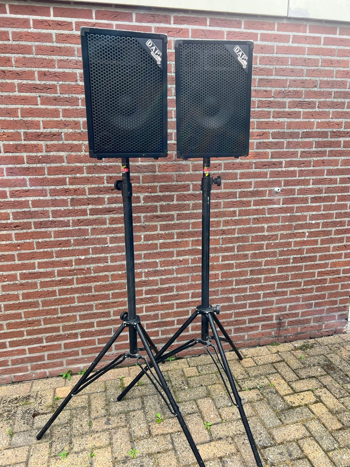DAP Audio MDJ-10 Speakerset met standaarden, Gebruikt, Inclusief standaarden, Speakerset, Ophalen of Verzenden
