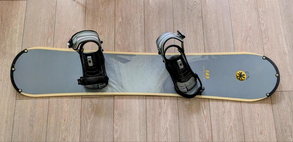 Snowboard O'SIN OS.Z wide 163 cm met Salomon bindingen, Sport en Fitness, Snowboarden, Ophalen of Verzenden, Board