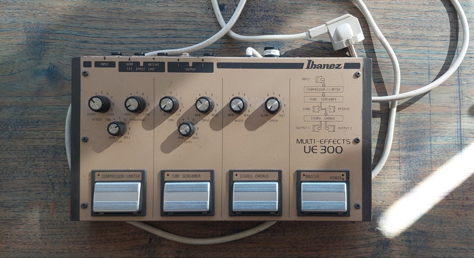 Ibanez UE 300 multi effect met Tube Screamer, Muziek en Instrumenten, Effecten, Ophalen of Verzenden, Gebruikt, Compressor
