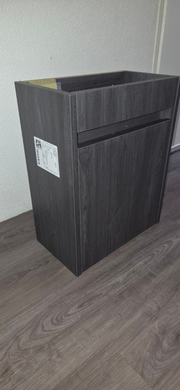Fonteinonderkast l/r 1 deur 40x22cm gebrand zwart, Ophalen