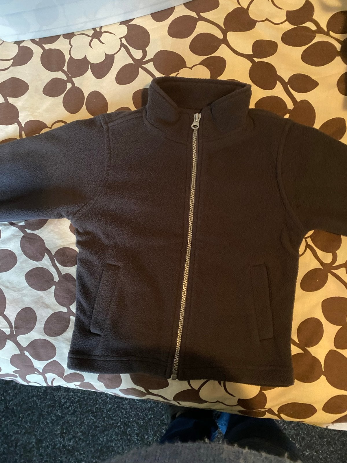 Donkerblauwe fleece jas maat 92 met opdruk, Kinderen en Baby's, Ophalen of Verzenden, Gebruikt, Jongen of Meisje, Jas
