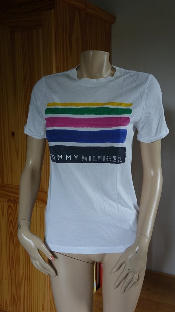 wit TOMMY HILFIGER shirt, Verzenden, Wit, Zo goed als nieuw, Korte mouw