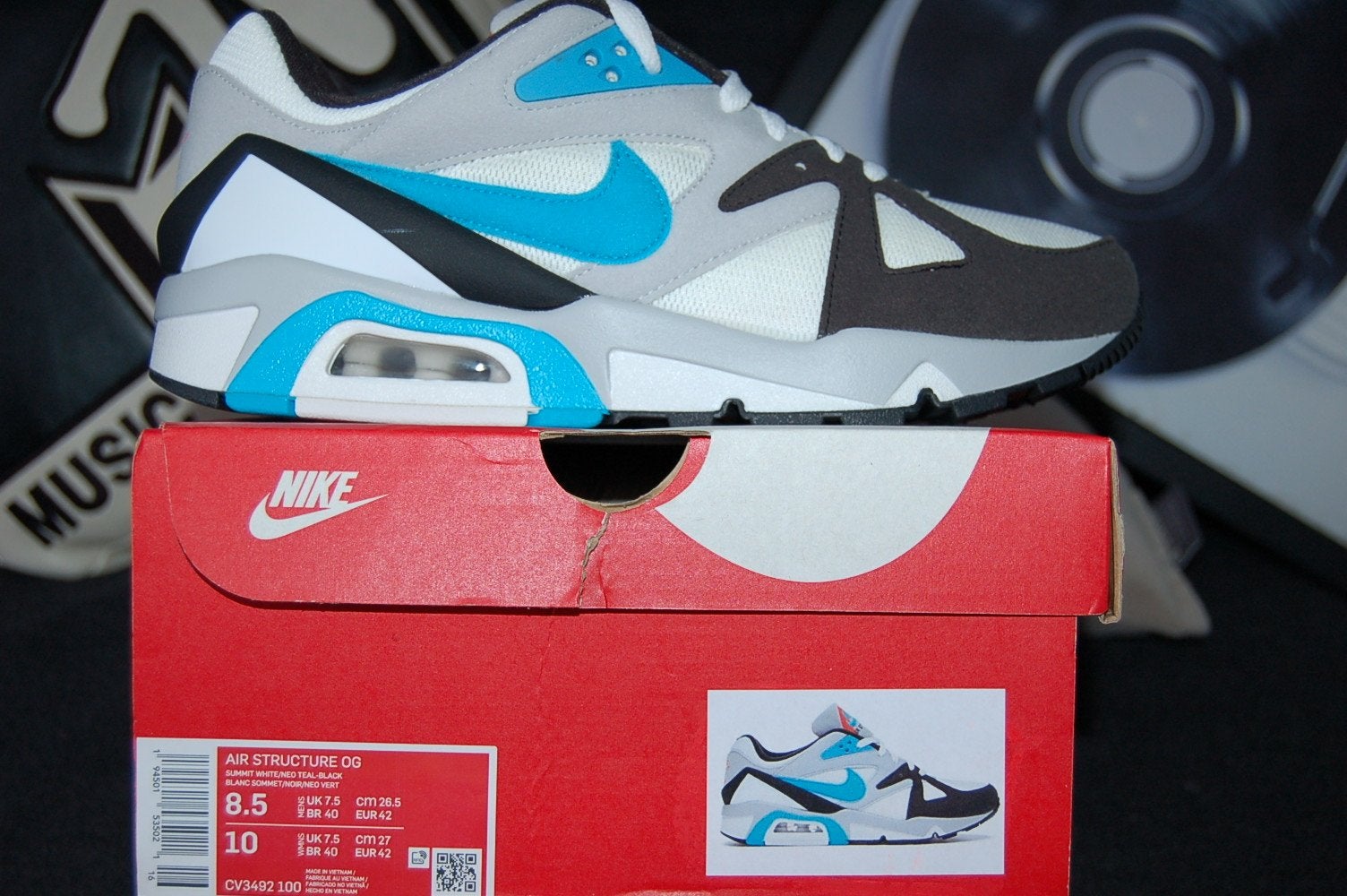 Nike Air Structure OG 'Neo Teal'- Maat 42, Kleding | Heren, Overige kleuren, Nieuw, Ophalen of Verzenden, Sneakers of Gympen