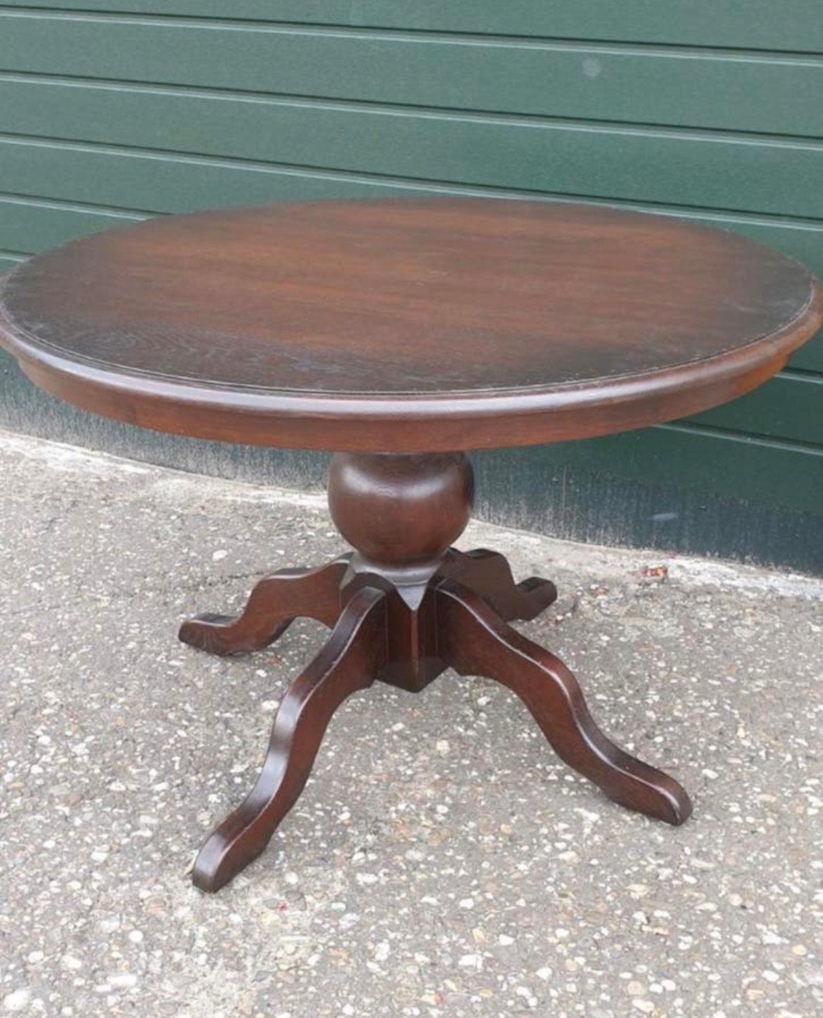 Klassieke antieke eiken eetkamer tafel 120 cm, Antiek en Kunst, Ophalen