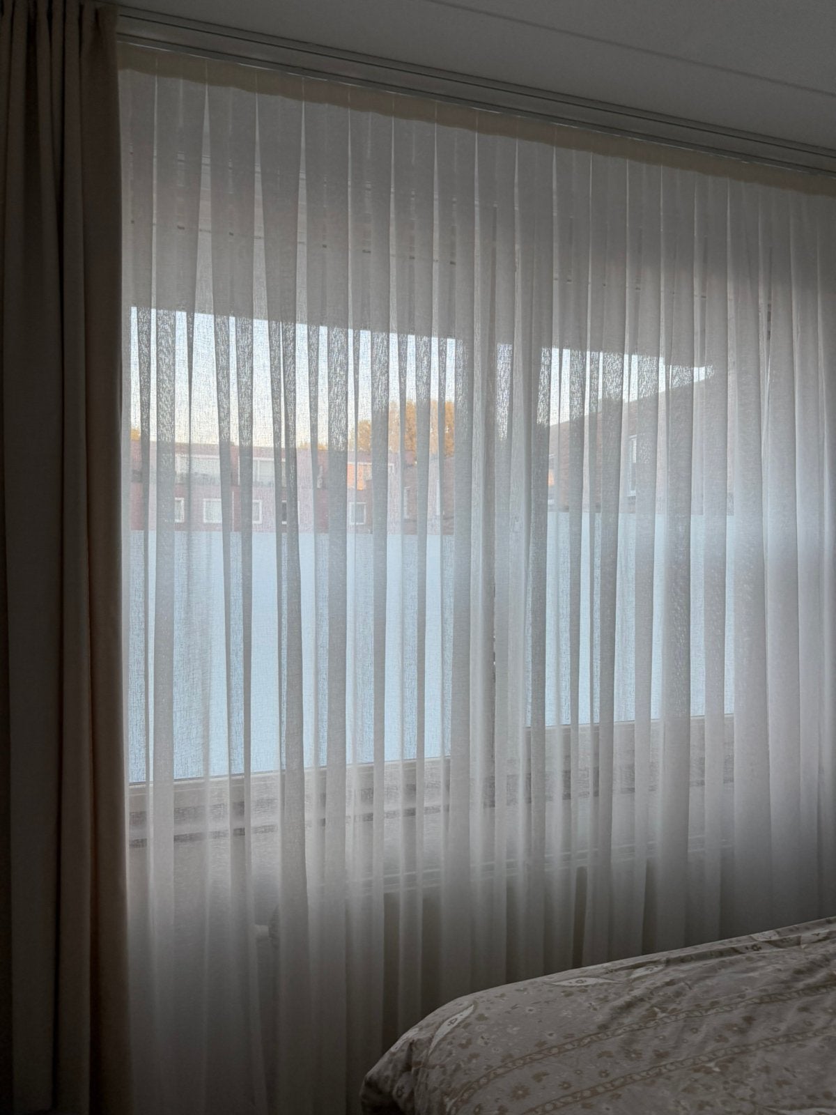 3m x 2.6m NIEUW inbetween linnen vitrage gordijn gordijnen, Ophalen of Verzenden, Nieuw, Wit, Gordijn