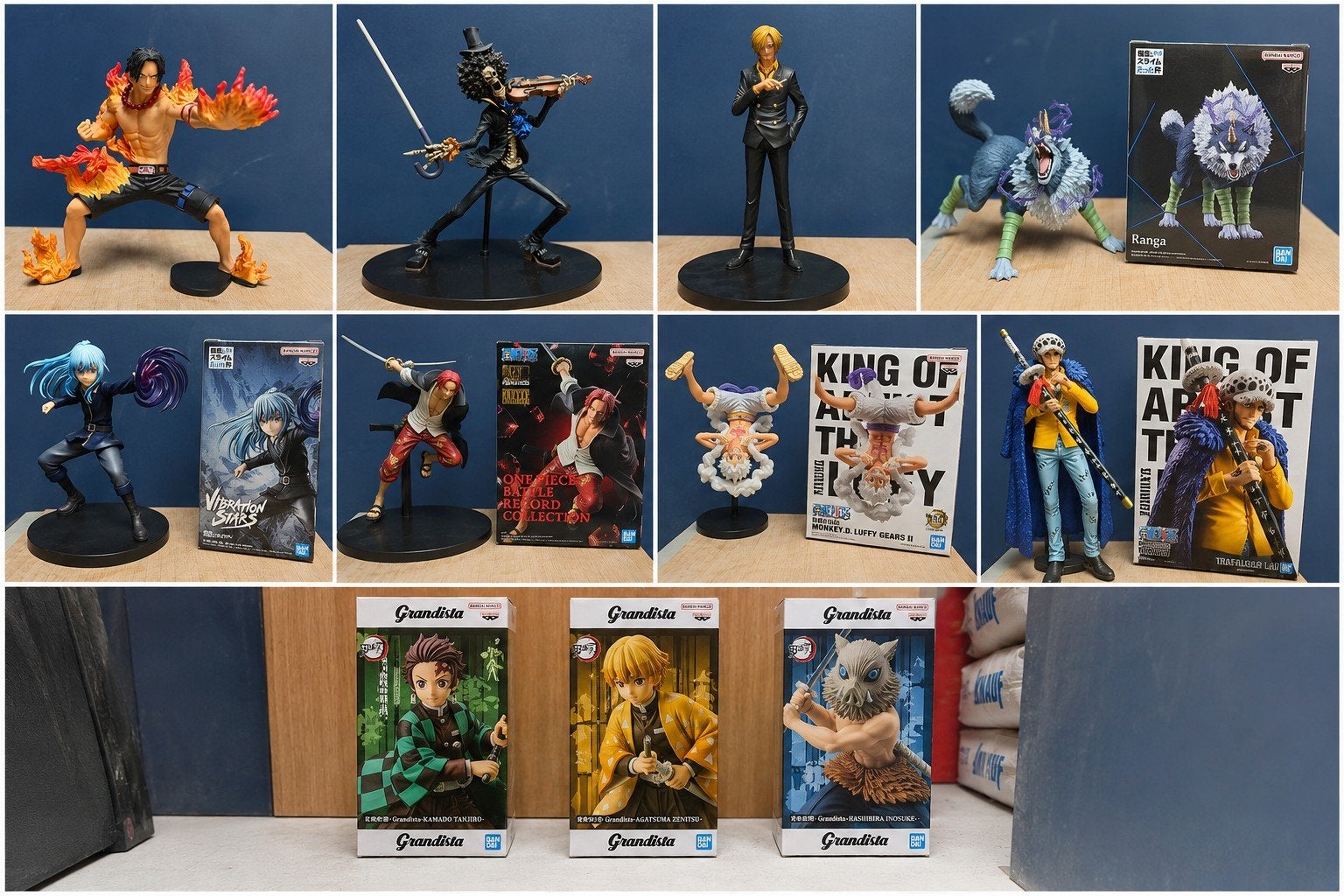 11 Anime Figures One Piece Demon Slayer Tensura, Verzamelen, Ophalen of Verzenden, Zo goed als nieuw