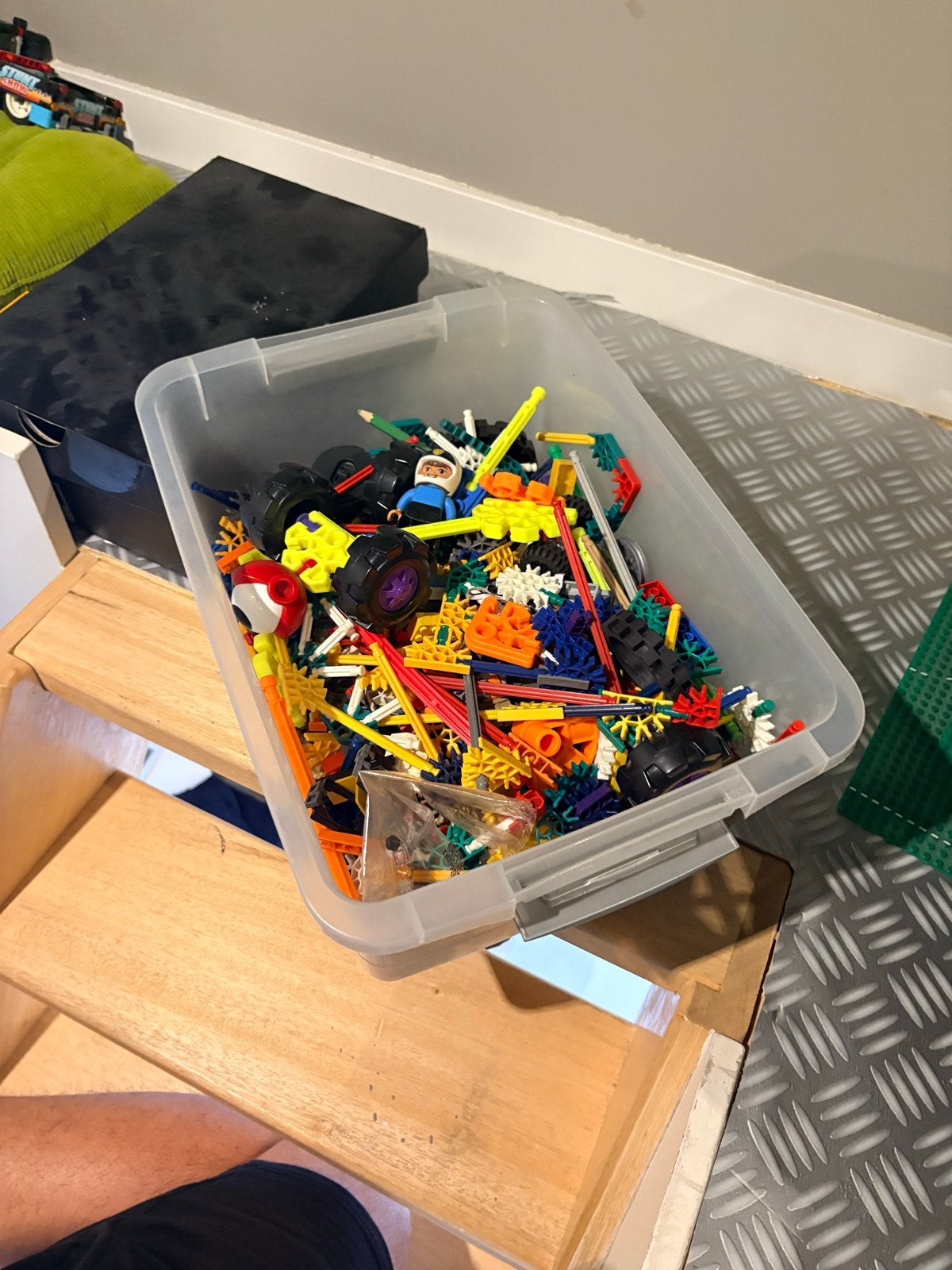 Grote doos vol K'nex bouwblokken en onderdelen, Ophalen, Gebruikt, K'nex
