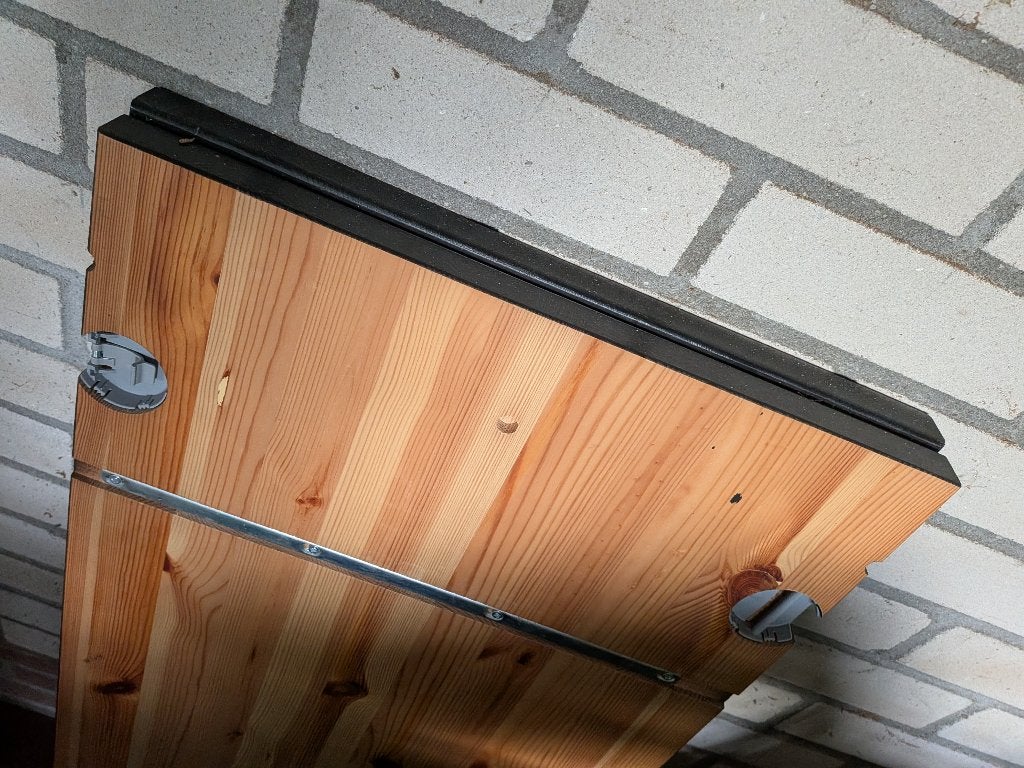 Zwarte massief grenen IKEA Stornas eettafel - gebruikt, Ophalen, Gebruikt, 200 cm of meer, 50 tot 100 cm