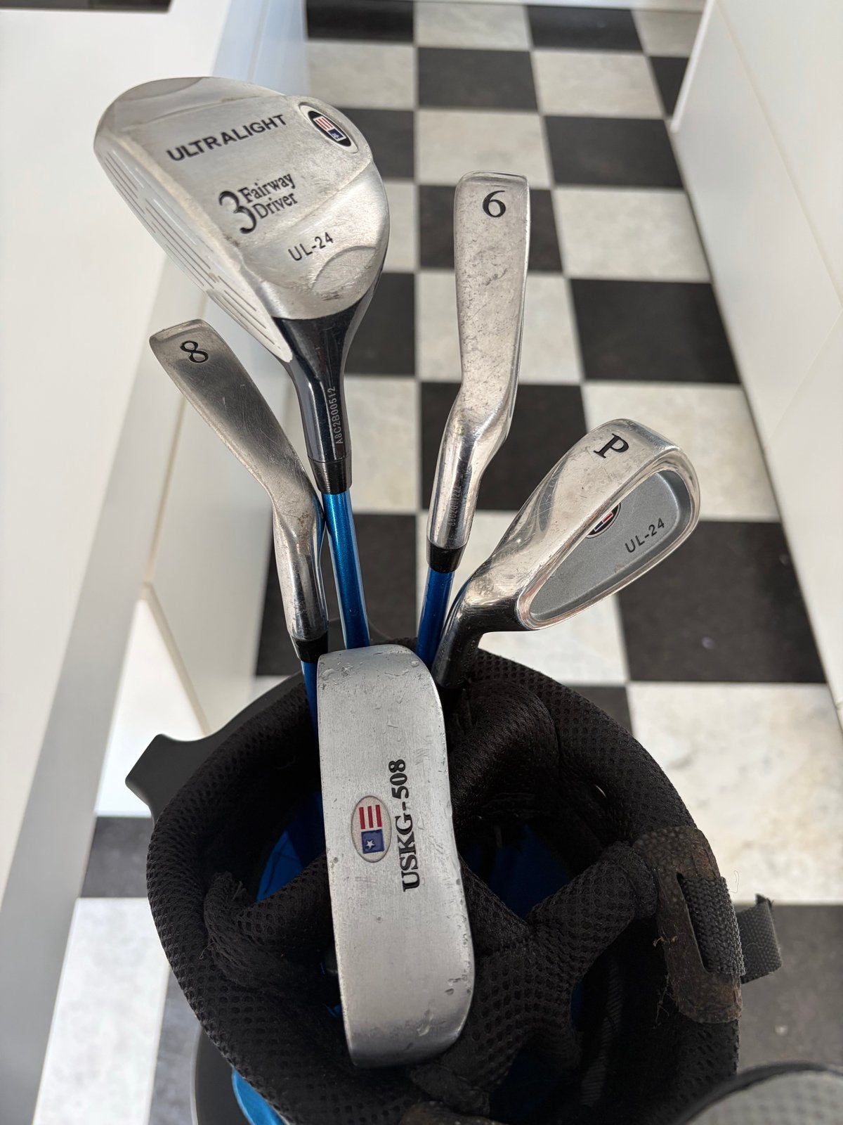 US Kids Golf UL-24 linkshandige golfset incl tas, Ophalen of Verzenden, Zo goed als nieuw, Set, Overige merken