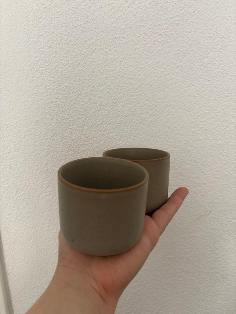 H&M Home cactushouders/potjes - set van 2, Ophalen of Verzenden, Zo goed als nieuw, Japandi, Grijs