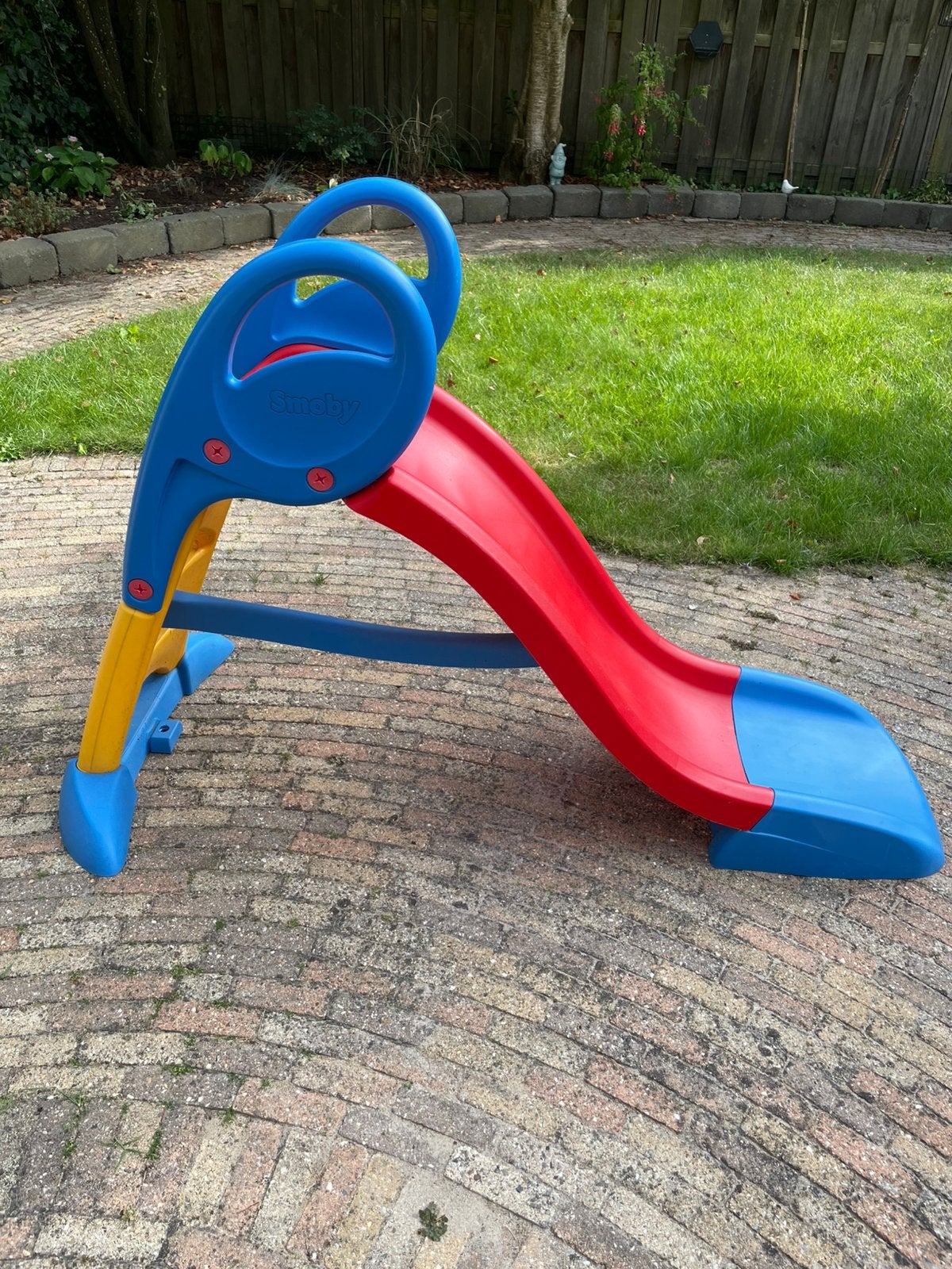 Smoby glijbaan blauw rood geel, nette staat, Ophalen, Gebruikt, Glijbaan
