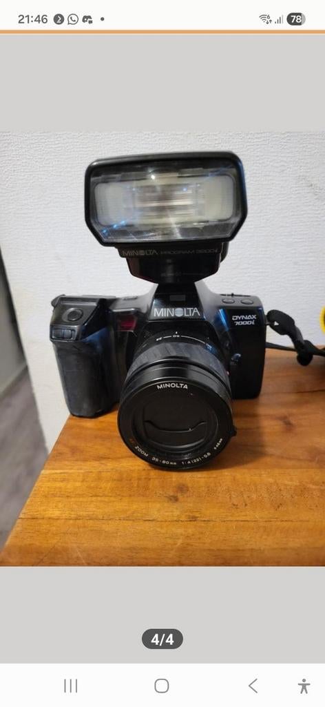3 Minolta Dynax 7000i spiegelreflexcamera's met flitser, Audio, Tv en Foto, Fotocamera's Analoog, Ophalen of Verzenden