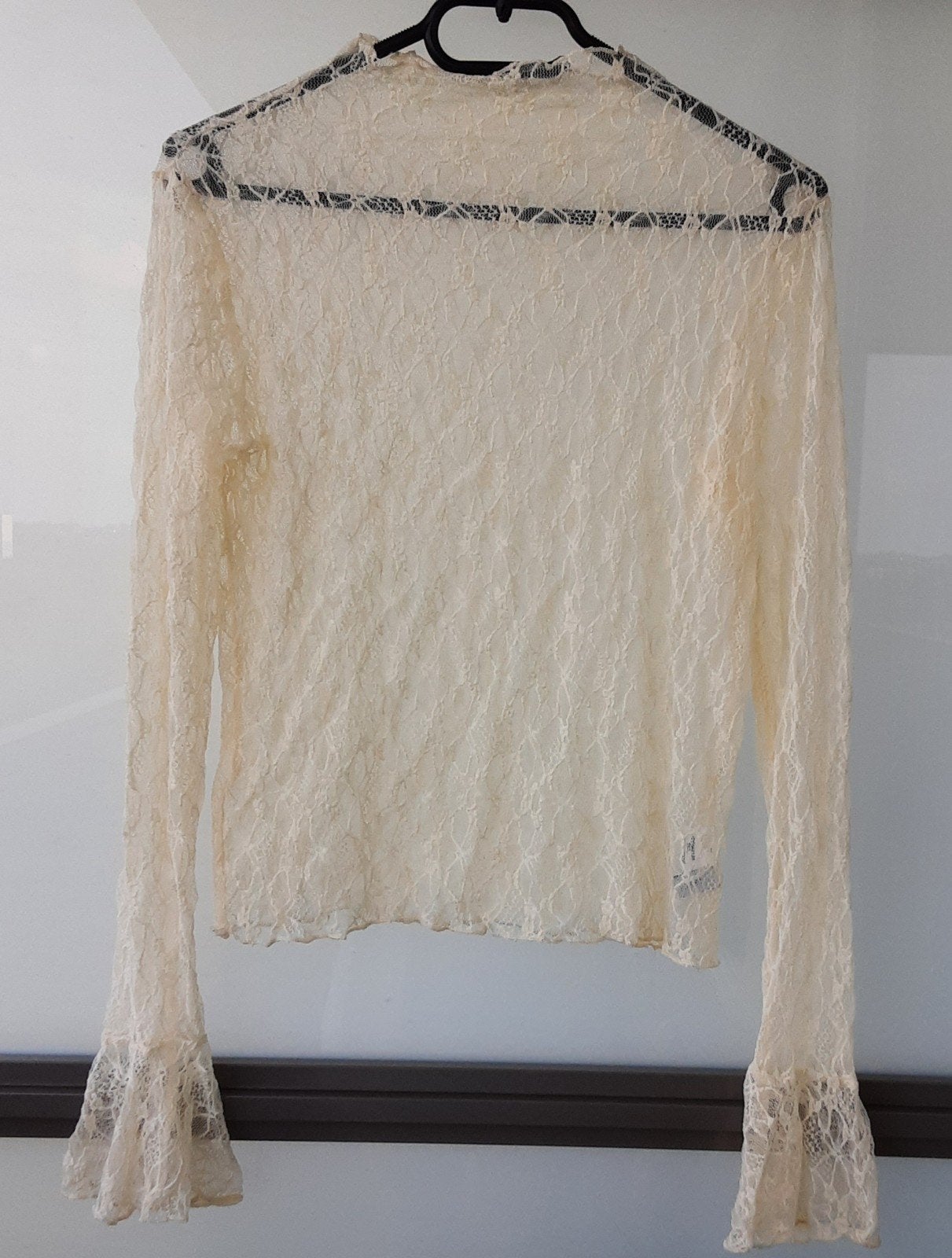kanten top creme kleur gebroken wit, Kleding | Dames, Tops, Maat 38/40 (M), Wit, Nieuw, Ophalen of Verzenden