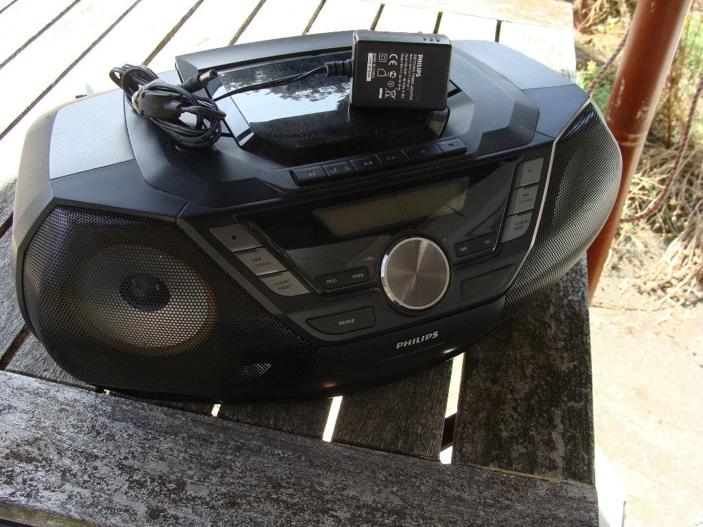 Philips AZ3856 CD-Soundmachine met FM - MP3 - CD - K7 - USB, Ophalen of Verzenden, Gebruikt, Radio