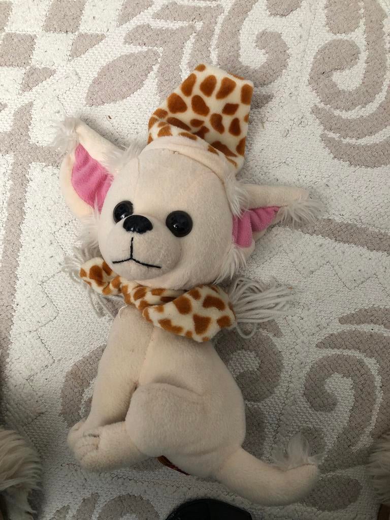 chihuahua-/hondjes met girafmuts en sjaal, Overige merken, Overige karakters, Zo goed als nieuw, Middelgroot (20 tot 80 cm)