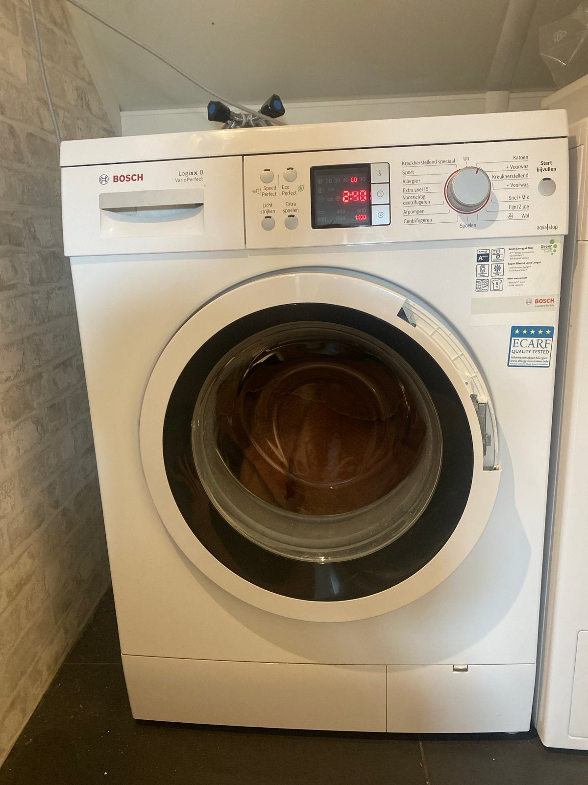 Bosch Logixx 8 VarioPerfect Wasmachine (onderdelen), Ophalen, 1200 tot 1600 toeren, Gebruikt, 8 tot 10 kg