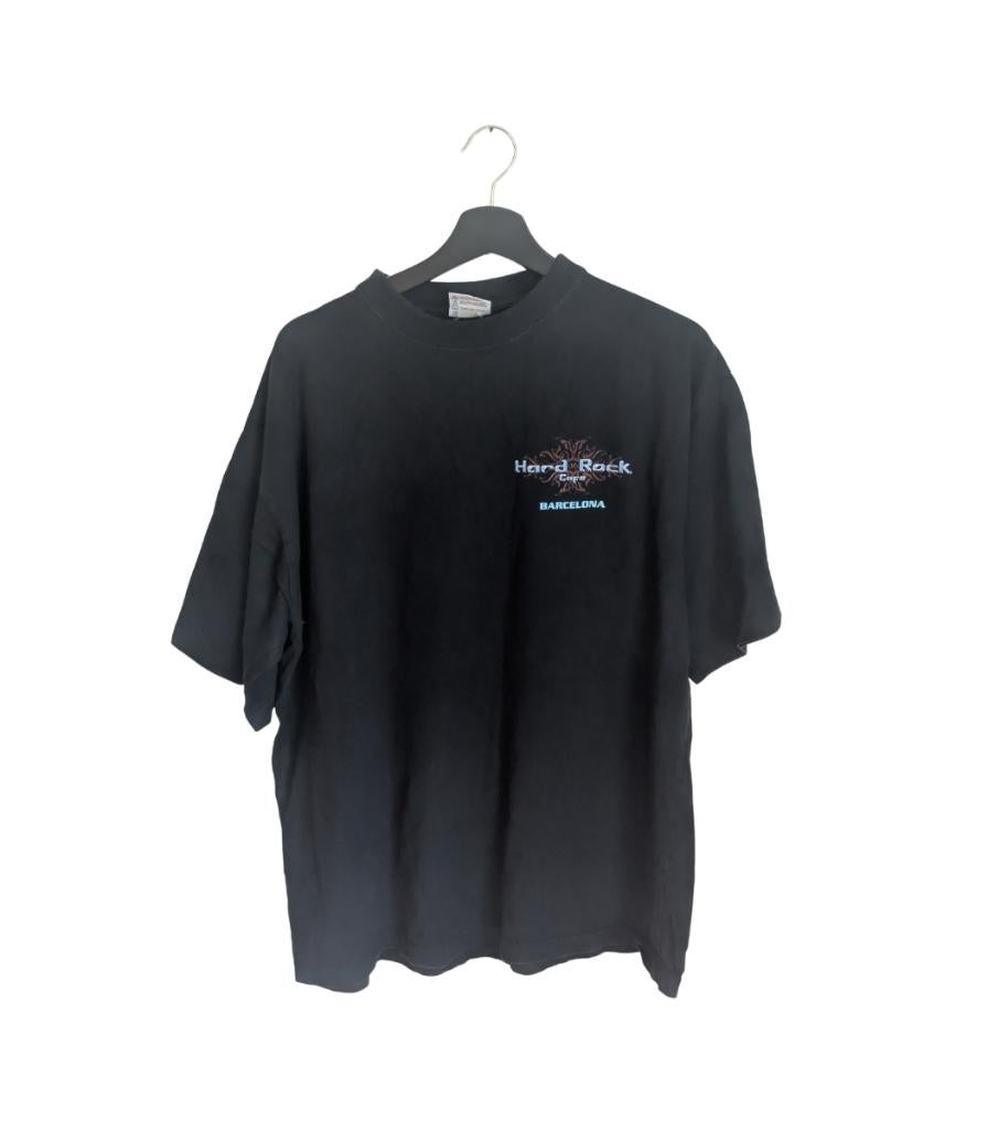hard rock cafe barcelona 90s vintage t-shirt – xl – black, Hard Rock Cafe, Zwart, Maat 56/58 (XL), Zo goed als nieuw