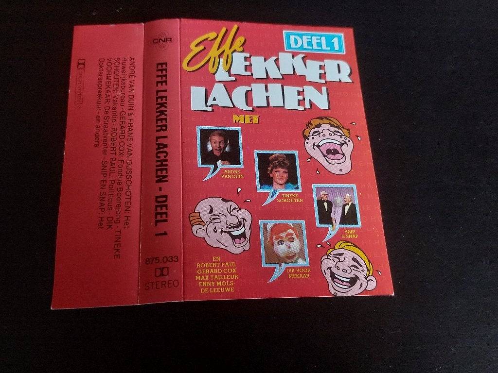 EFFE LEKKER LACHEN - DEEL 1 (MC), Cd's en Dvd's, 1 bandje, Ophalen of Verzenden, Zo goed als nieuw, Origineel