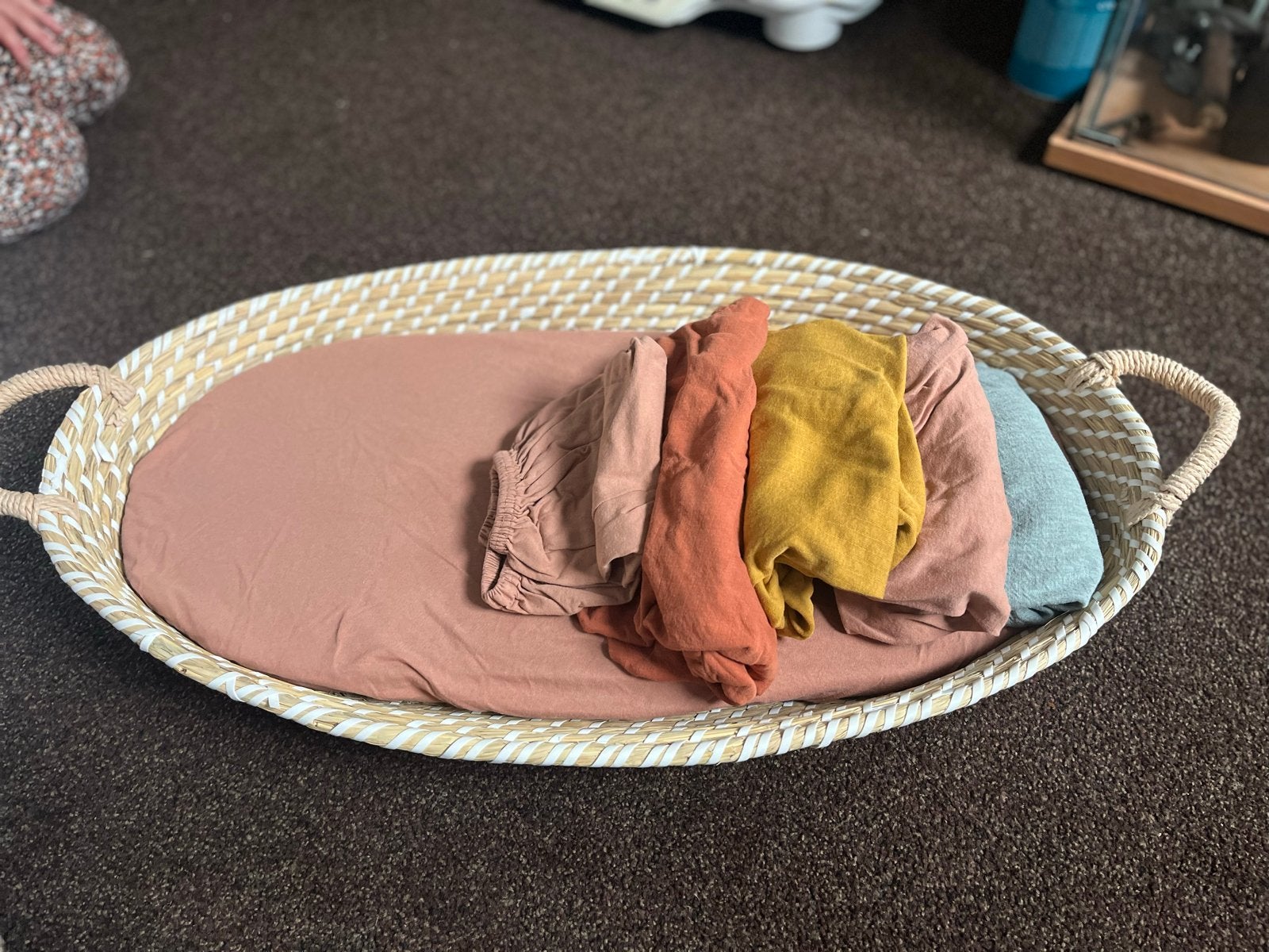 Deco Moda Aankleedkussen met rieten mand, Ophalen, Zo goed als nieuw, Aankleedkussen, Overige merken