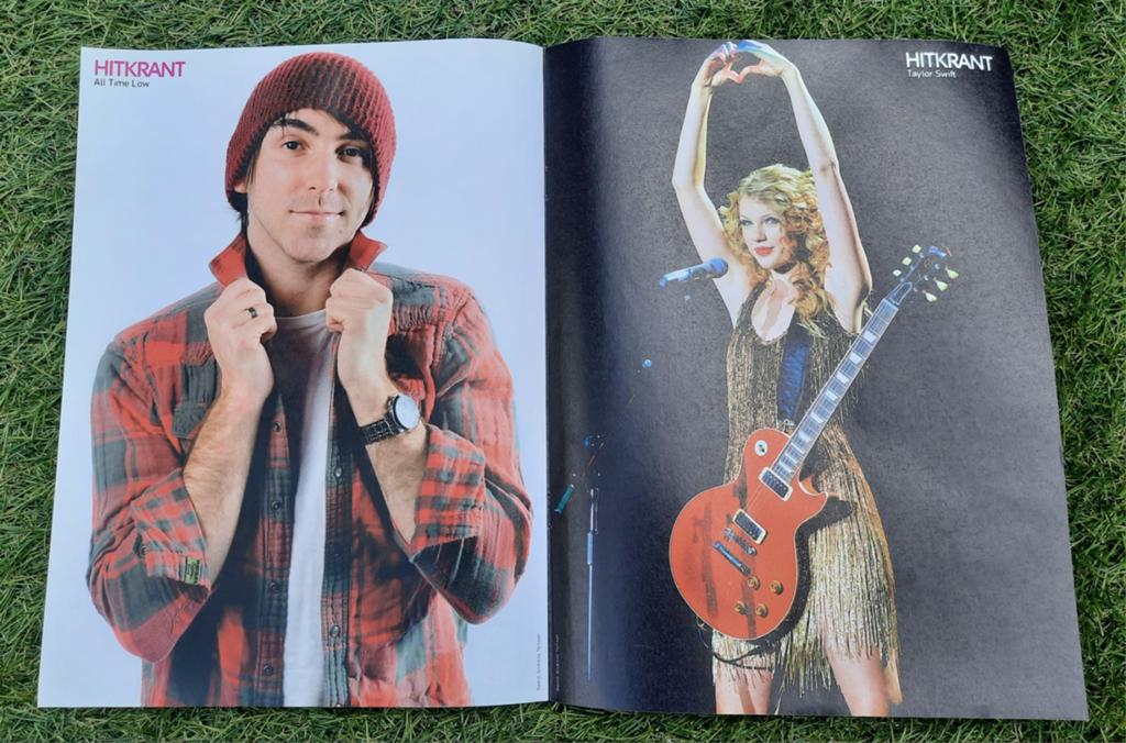 Poster 2x A4 Hitkrant 2011 Taylor Swift Jessie J Nick&Simon, Verzamelen, Ophalen of Verzenden, Gebruikt, A1 t/m A3, Muziek