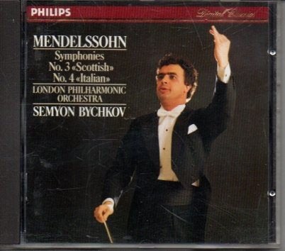 Mendelssohn: Symfonieën 3 & 4 - London Philharmonic, Bychkov, Symfonie, Zo goed als nieuw, Romantiek, Album
