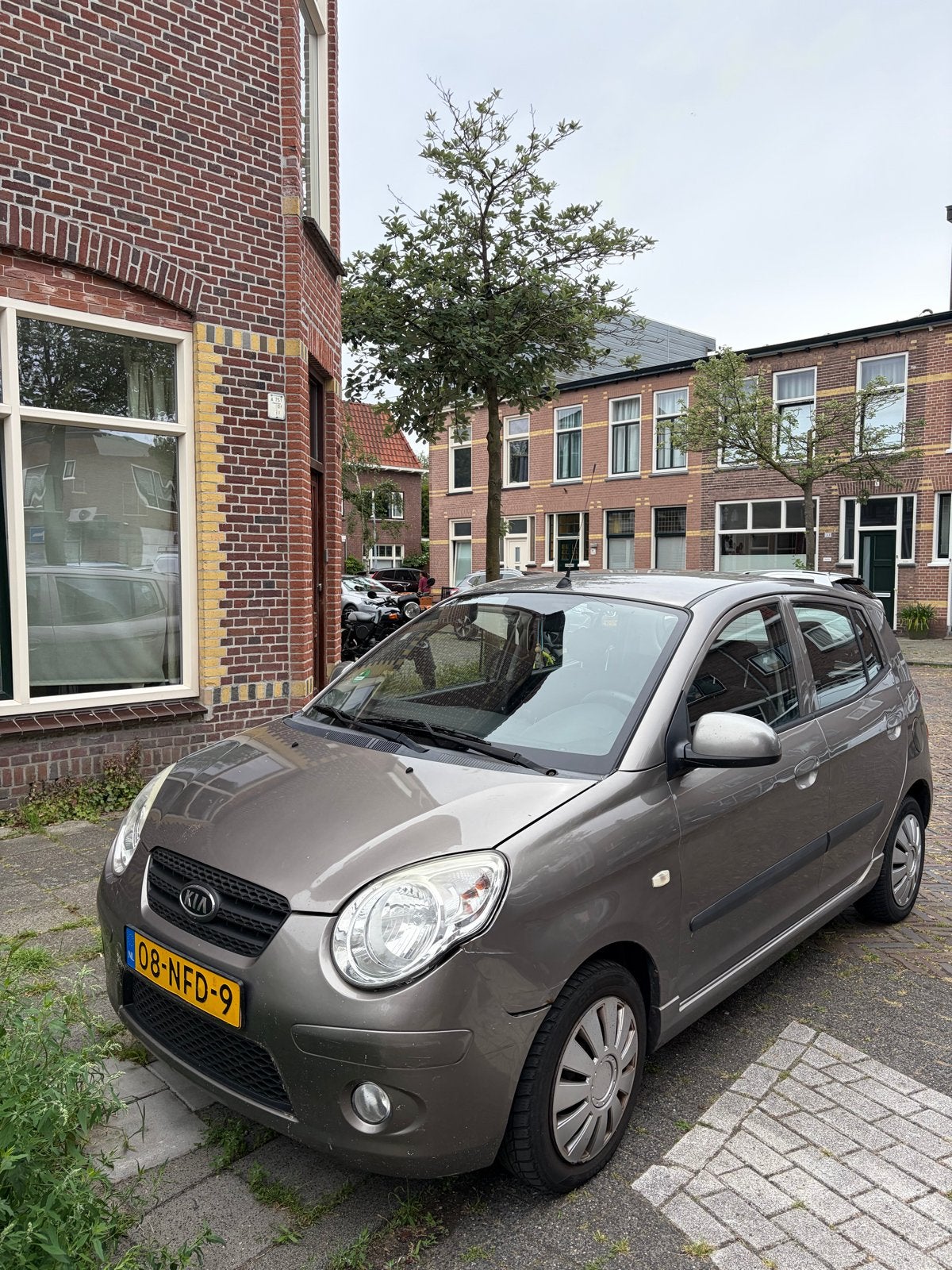 Kia Picanto 1.0 2010 Grijs, Auto's, Kia, 4 cilinders, 400 kg, Origineel Nederlands, Bedrijf