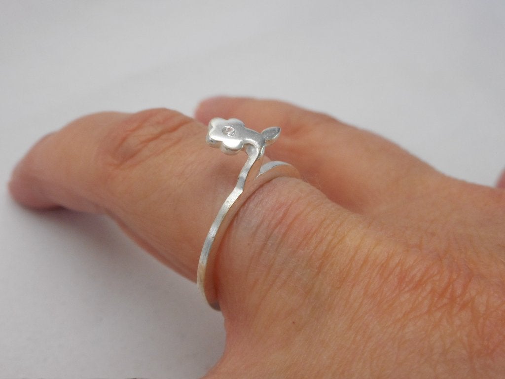 Zilveren stapelring Spinning maat 17 nr.764, Sieraden, Tassen en Uiterlijk, Ringen, Verzenden, Zo goed als nieuw, 17 tot 18, Dame