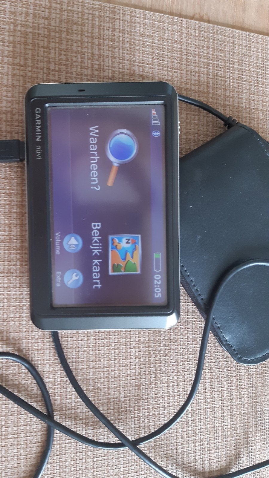 Garmin nüvi navigatiesysteem met hoesje, Ophalen of Verzenden, Gebruikt