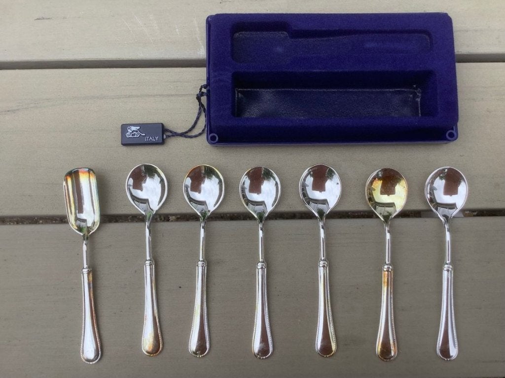 set van Bugatti Silverware lepeltjes // NIEUW!, Antiek en Kunst, Ophalen of Verzenden
