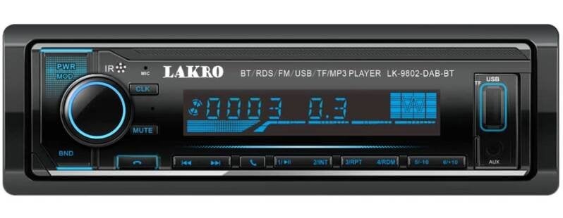 LK-9802-DAB-BT - Autoradio - Lakro - 1-DIN - DAB+ &, Niet ingevuld, Niet ingevuld, Niet ingevuld