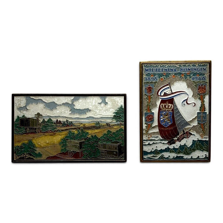 Porceleyne Fles cloisonné tegels (2x), Ophalen of Verzenden