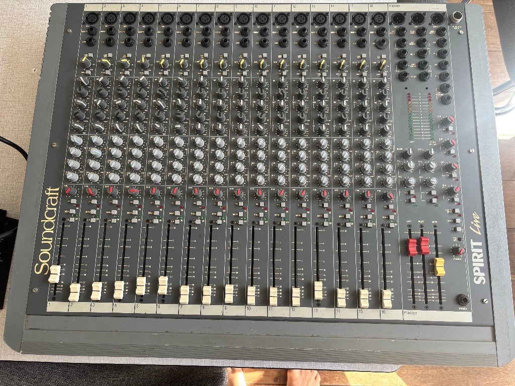 Soundcraft Spirit Live mengpaneel 16 kanaals , vintage, Ophalen, Gebruikt, 10 tot 20 kanalen