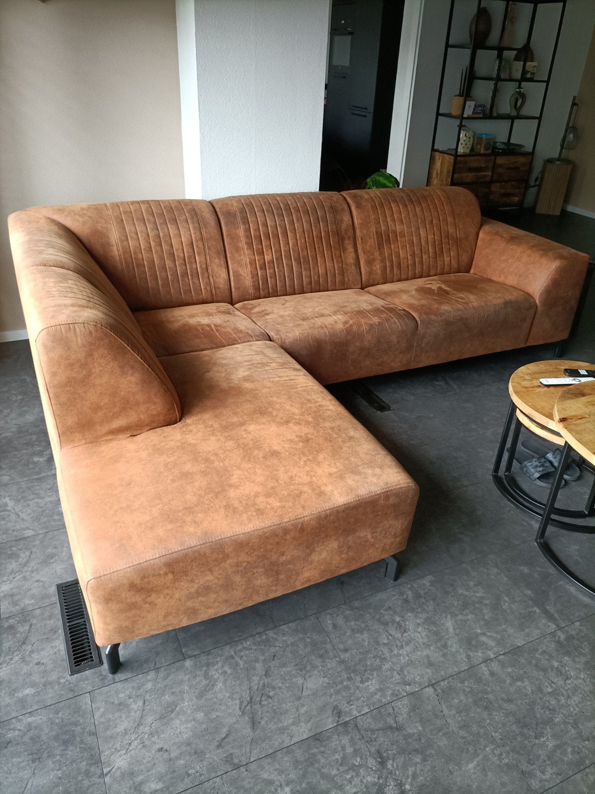 Hoekbank met lounge gedeelte - prima staat, Ophalen, Gebruikt, Hoekbank, Stof