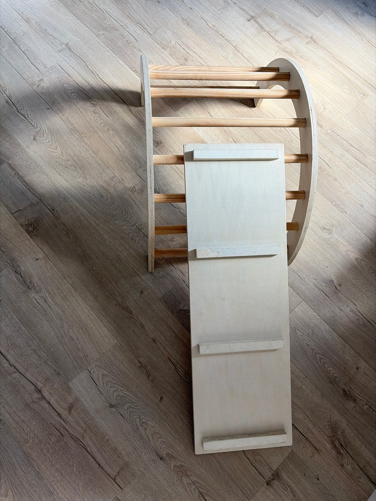 Houten klimrek met glijbaan voor kinderen, Ophalen, Gebruikt, Glijbaan