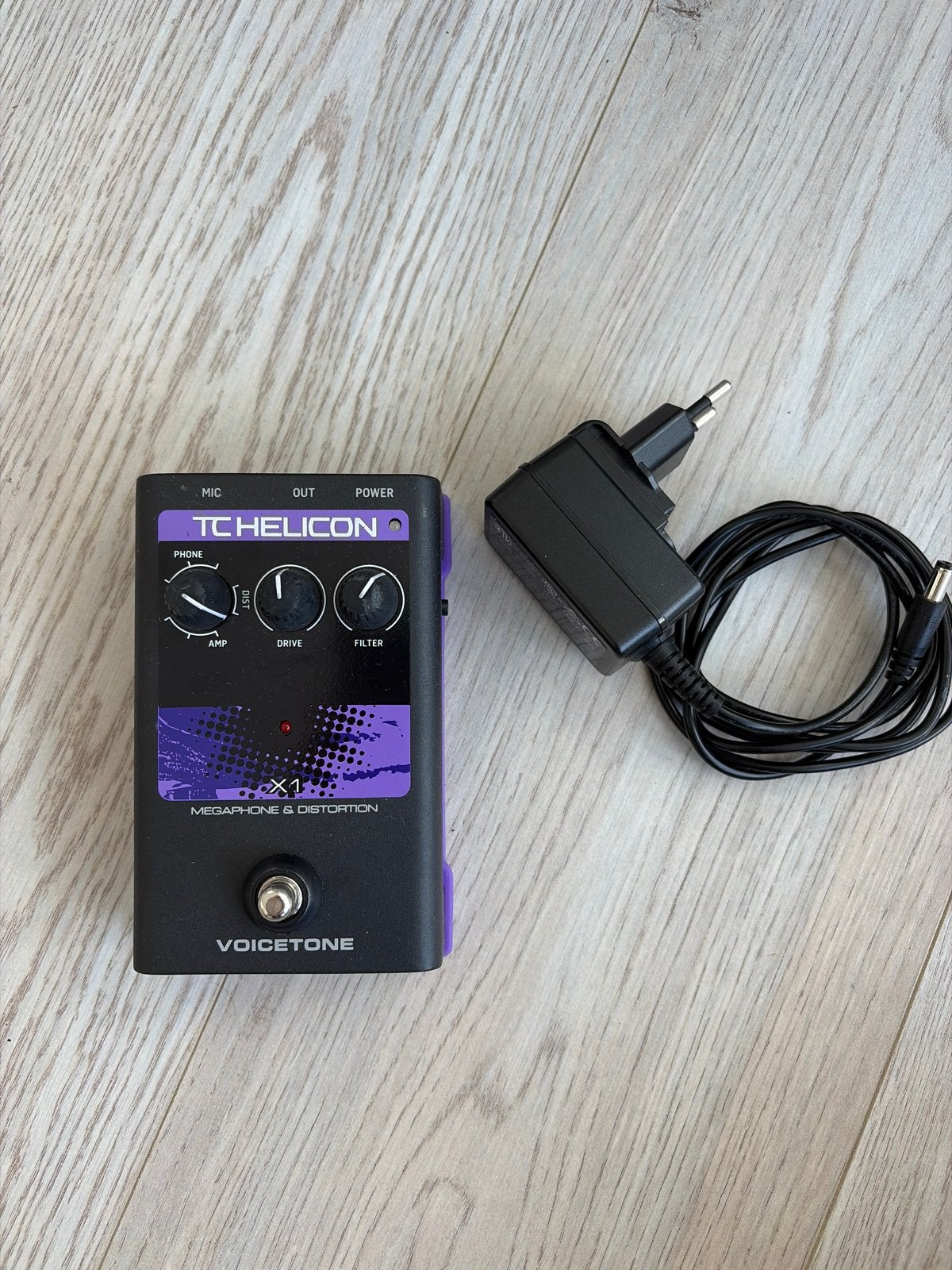 TC Helicon VoiceTone X1 Megaphone & Distortion effectpedaal, Ophalen of Verzenden, Zo goed als nieuw, Distortion, Overdrive of Fuzz