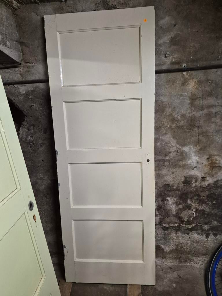 Houten binnendeur met 4 panelen, Ophalen, Gebruikt, Binnendeur, Glas