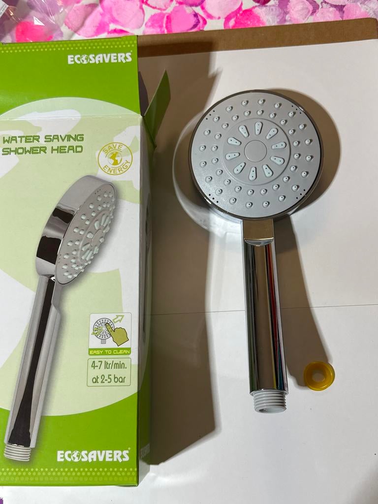 ECOSAVERS Waterbesparende Douchekop - Nieuw in doos, Ophalen of Verzenden, Nieuw, Chroom, Douche