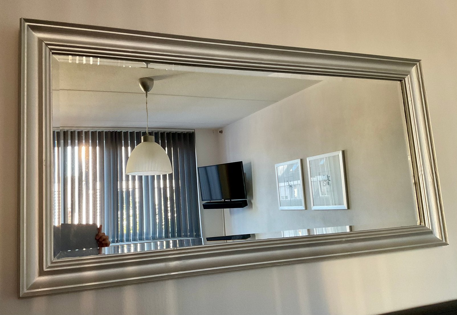 Muur spiegel, Huis en Inrichting, Ophalen of Verzenden, Zo goed als nieuw, 100 tot 125 cm, Minder dan 100 cm