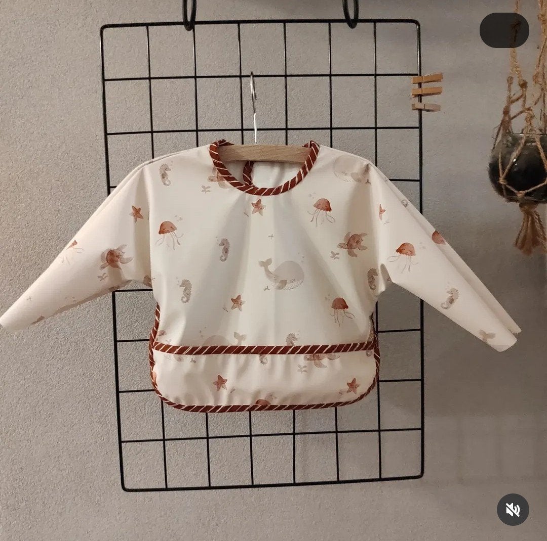 Waterdichte Baby Slab met Lange Mouwen - Zee Thema, Ophalen of Verzenden, Nieuw