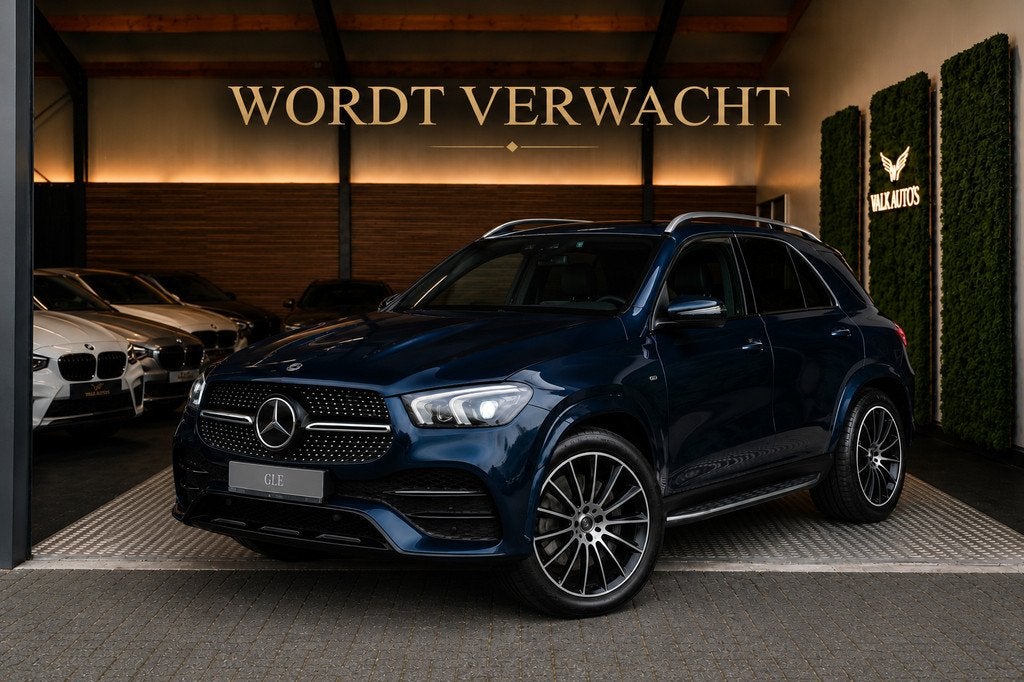 Mercedes-Benz GLE-klasse 350 e 4MATIC AMG - Distronic+ - Mas, Auto's, Mercedes-Benz, Gebruikt, Zwart, 4 cilinders, Blauw