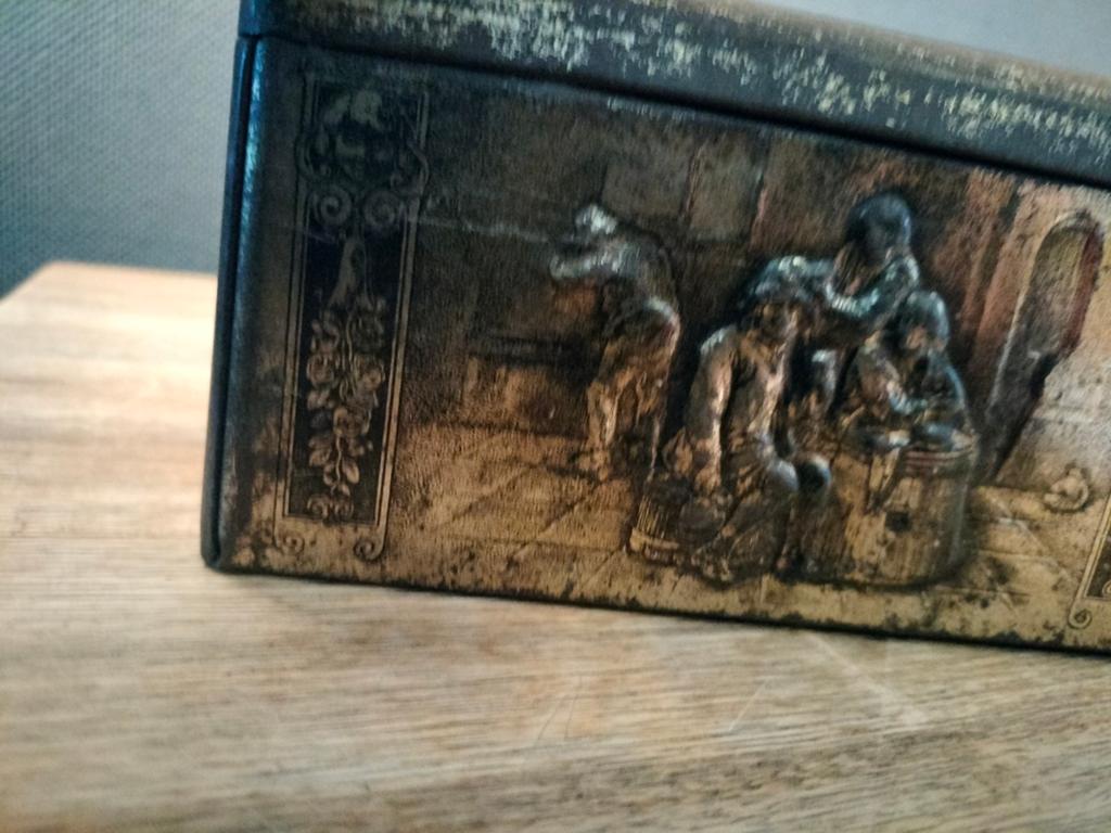 Vintage voorraadblik VAN MELLE BRESKENS met reliëf, Antiek en Kunst, Ophalen of Verzenden
